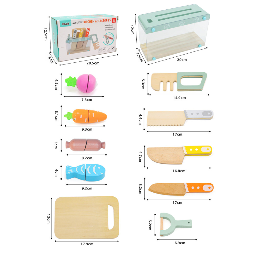 ACCESORIOS DE COCINA INFANTIL DE MADERA MONTESSORI - 6