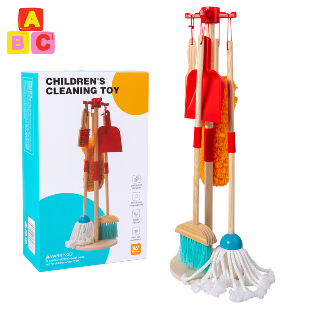 SET DE LIMPIEZA INFANTIL DE MADERA MONTESSORI - 1