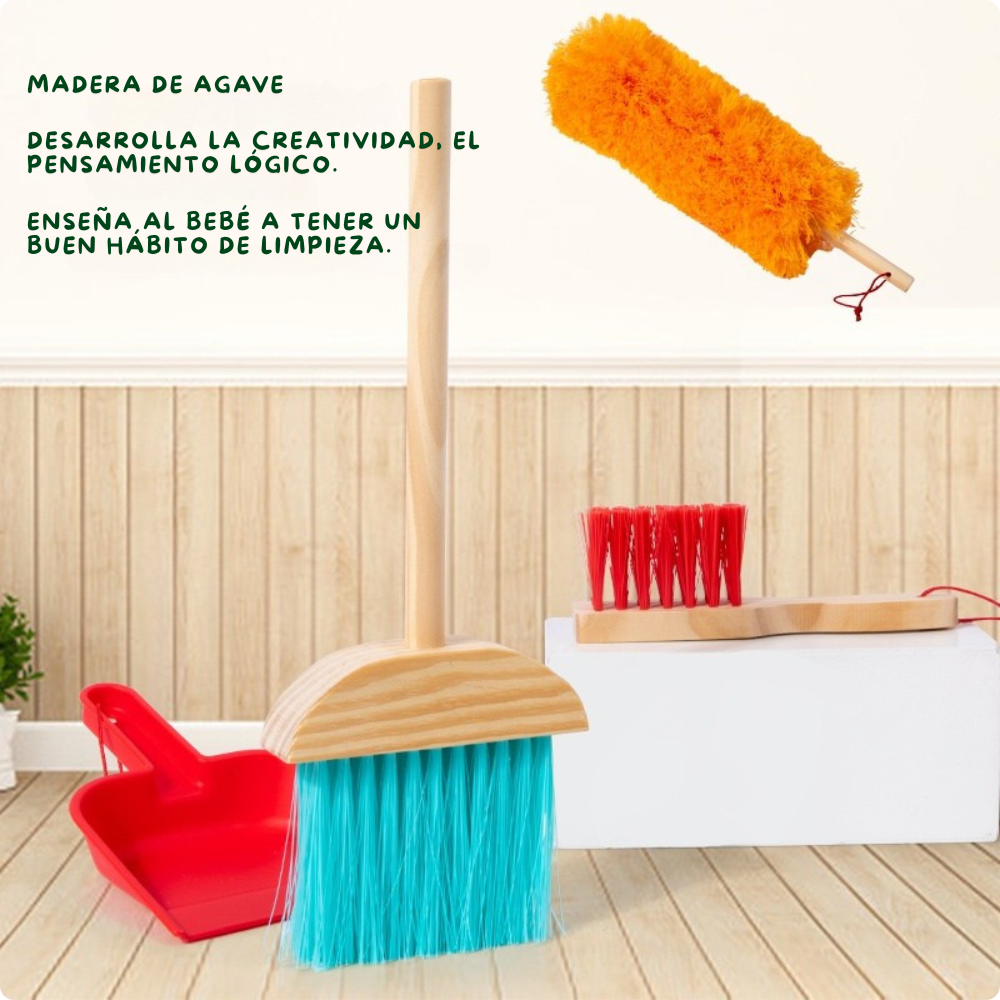 SET DE LIMPIEZA INFANTIL DE MADERA MONTESSORI - 2