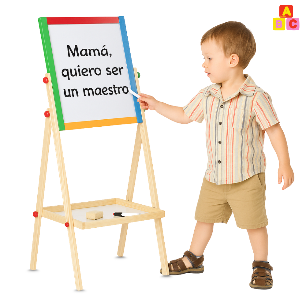 PIZARRA CON ATRIL 65 CM DE MADERA MONTESSORI - 1