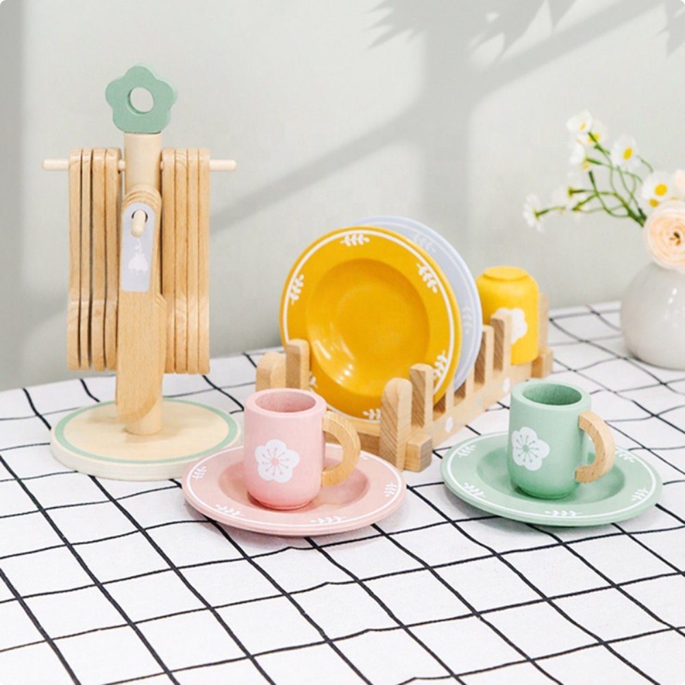 SET DE VAJILLA INFANTIL DE MADERA MONTESSORI - 4