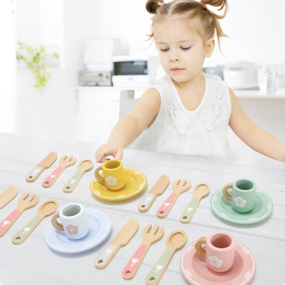 SET DE VAJILLA INFANTIL DE MADERA MONTESSORI - 6
