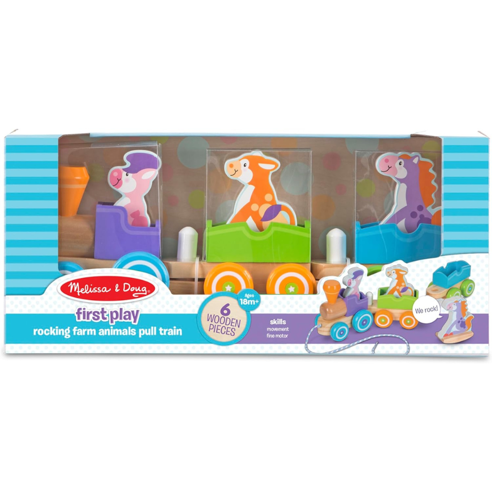 TREN DE ANIMALES EDUCATIVO DE MADERA MONTESSORI - 6