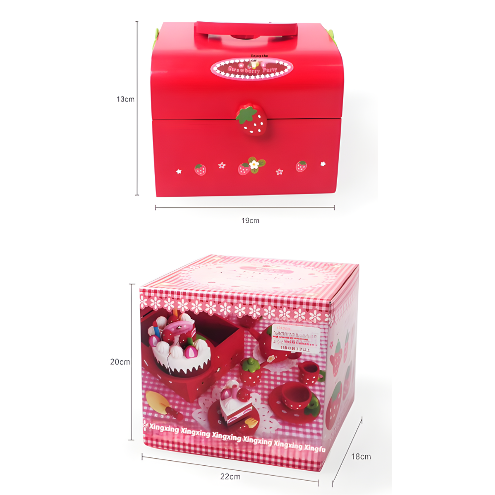 SET DE PASTEL EDUCATIVO DE MADERA ROJO MONTESSORI - 6