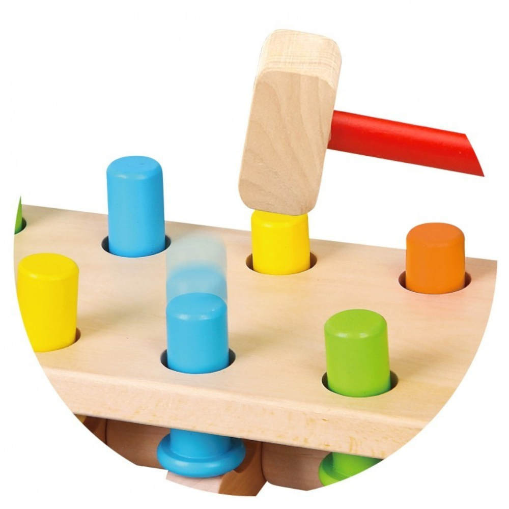 JUEGO MARTILLO EDUCATIVO MONTESSORI DE MADERA - 2