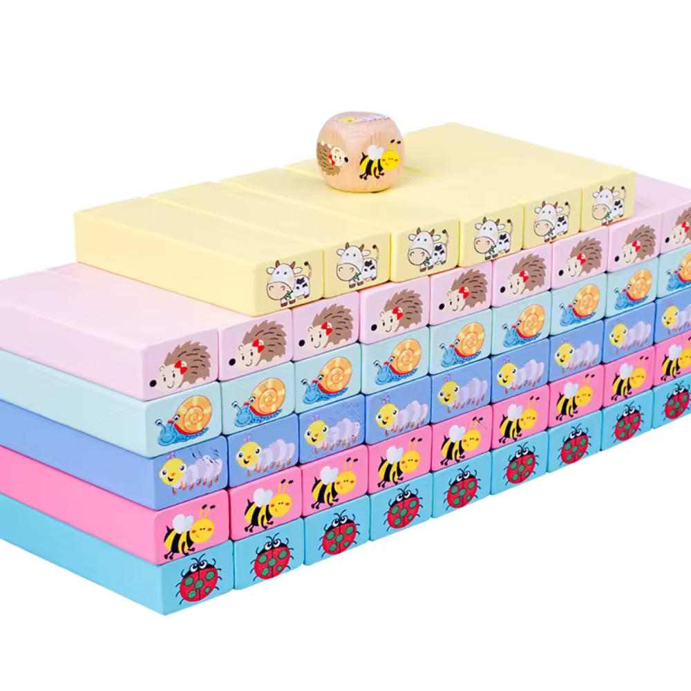 JUEGO TIPO JENGA CON ANIMALES MONTESSORI - 4