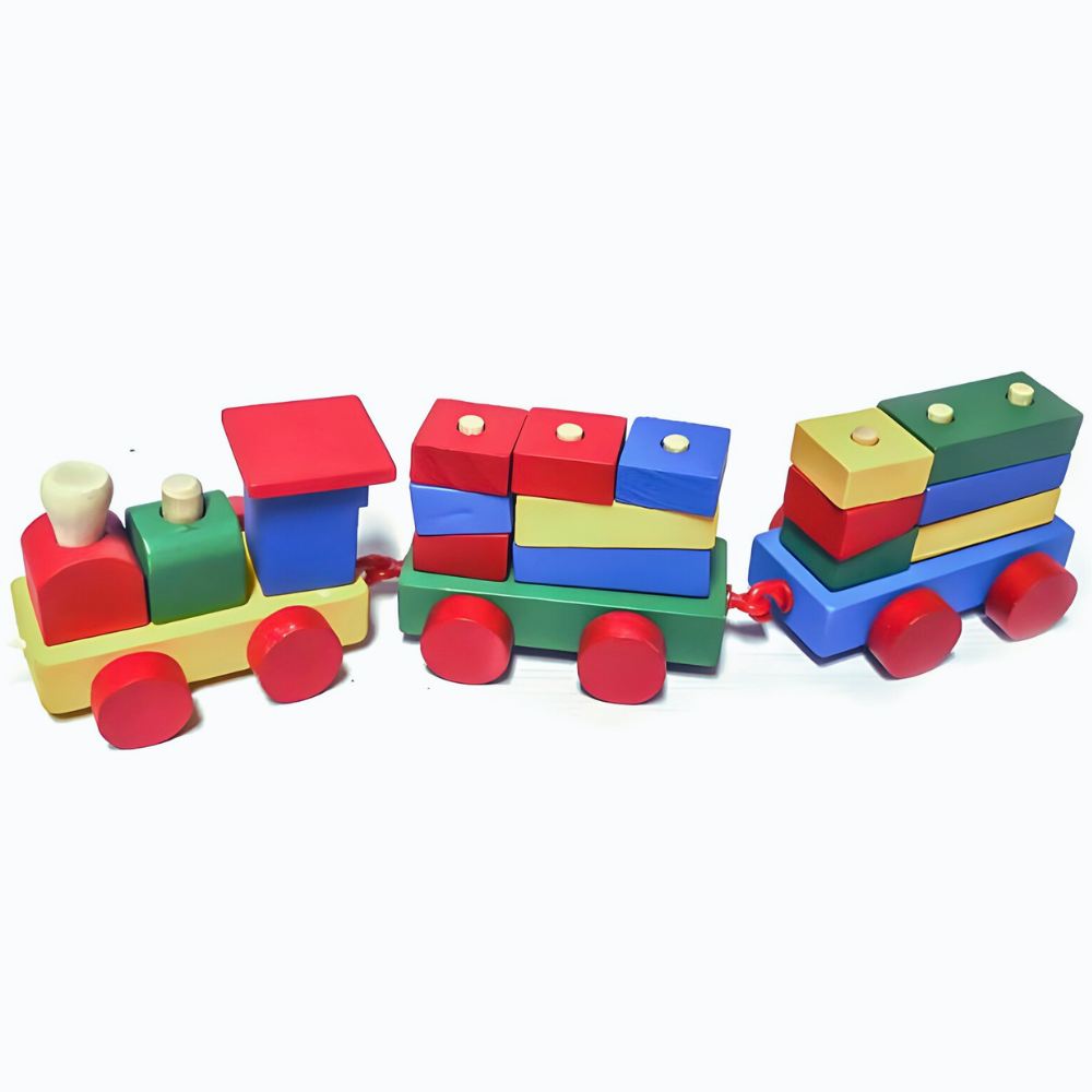 TREN DE ENCAJE DE FIGURAS EDUCATIVO MONTESSORI - 1