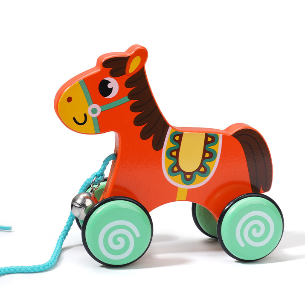CABALLITO DE ARRASTRE DE MADERA MONTESSORI - 1