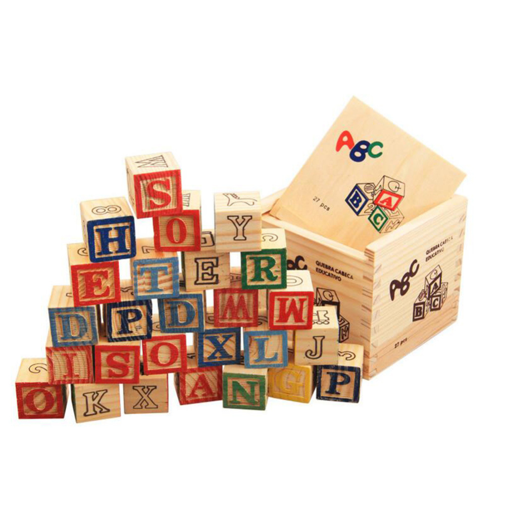 CUBO ABC 27 PIEZAS DE MADERA MONTESSORI - 2