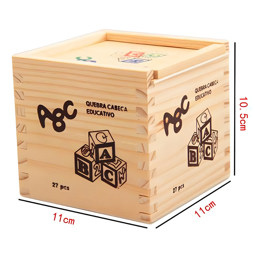 CUBO ABC 27 PIEZAS DE MADERA MONTESSORI - 7