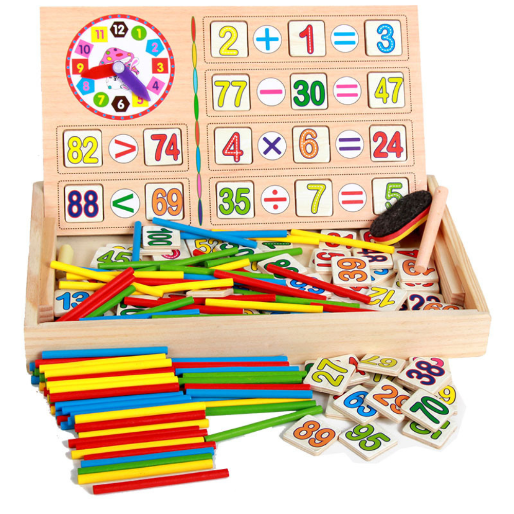 PIZARRA EDUCATIVA MULTIFUNCIONAL MONTESSORI DE MADERA - 1