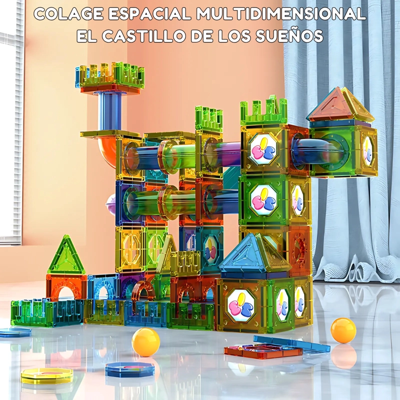 SET DE BLOQUES MAGNE TICOS CON RAMPAS Y PELOTAS – 105 PIEZAS - 2