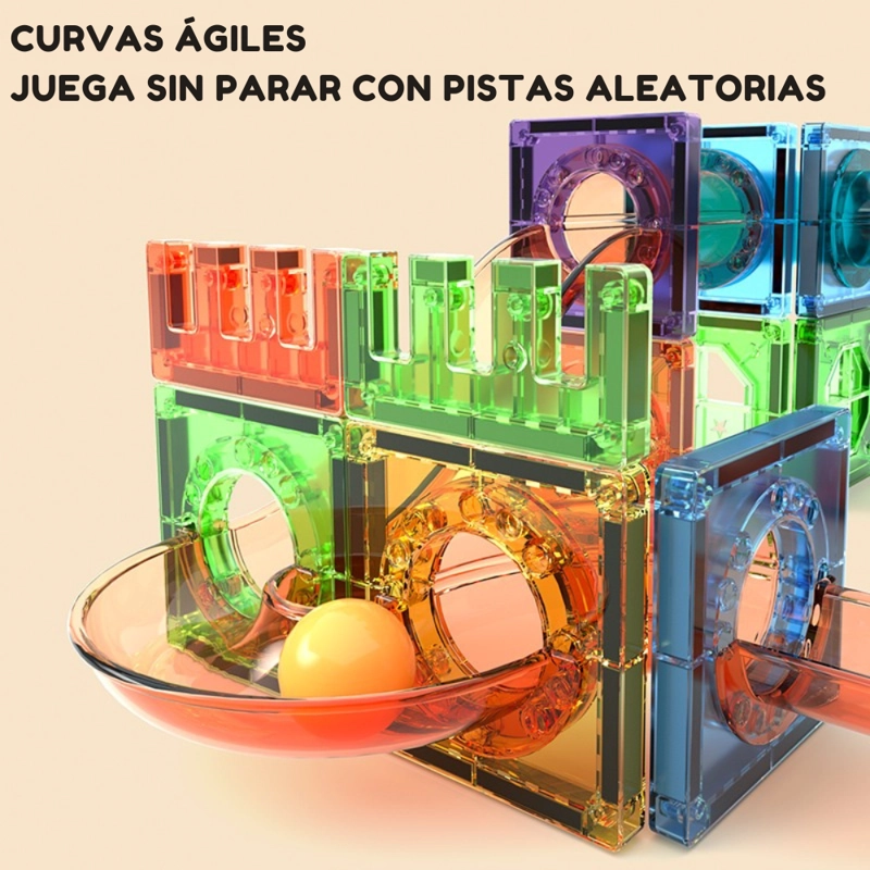 SET DE BLOQUES MAGNE TICOS CON RAMPAS Y PELOTAS – 105 PIEZAS - 3
