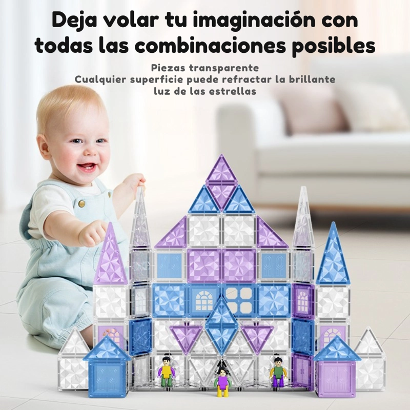 SET DE BLOQUES CASTILLO MAGNE TICOS STEM – 75 PIEZAS - 6