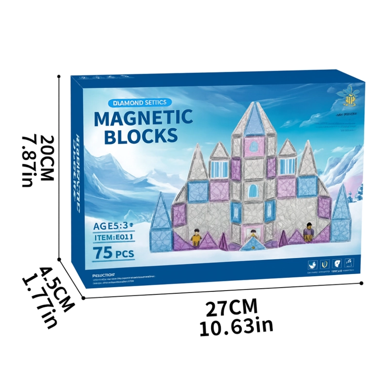 SET DE BLOQUES CASTILLO MAGNE TICOS STEM – 75 PIEZAS - 9
