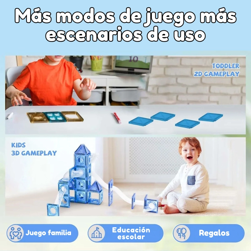 SET DE BLOQUES CASTILLO MAGNE TICOS STEM – 65 PIEZAS - 5