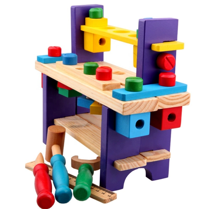 BANCO DE HERRAMIENTAS DE MADERA PARA NIÑOS MONTESSORI - 2