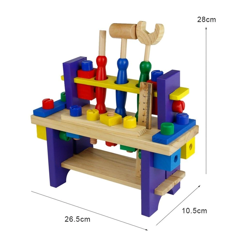 BANCO DE HERRAMIENTAS DE MADERA PARA NIÑOS MONTESSORI - 6