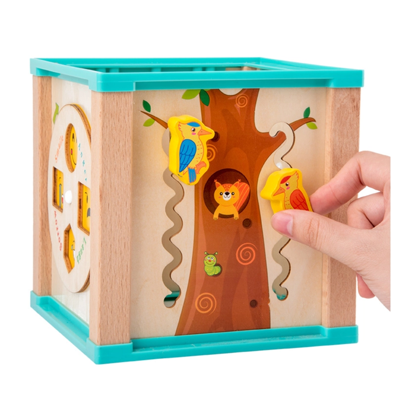 CUBO DIDACTICO DE MADERA 5 EN 1 – JUGUETE MONTESSORI - 2