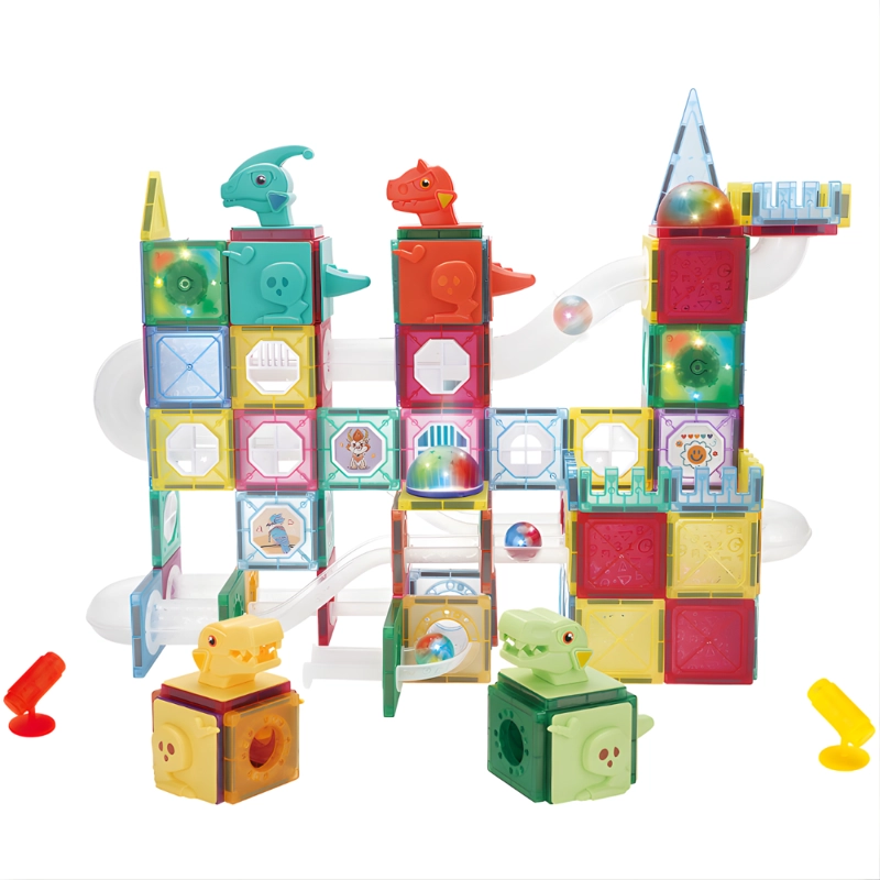 JUEGO DE BLOQUES MAGNE TICOS LUCES Y TOBOGANES – 220 PIEZAS - 1
