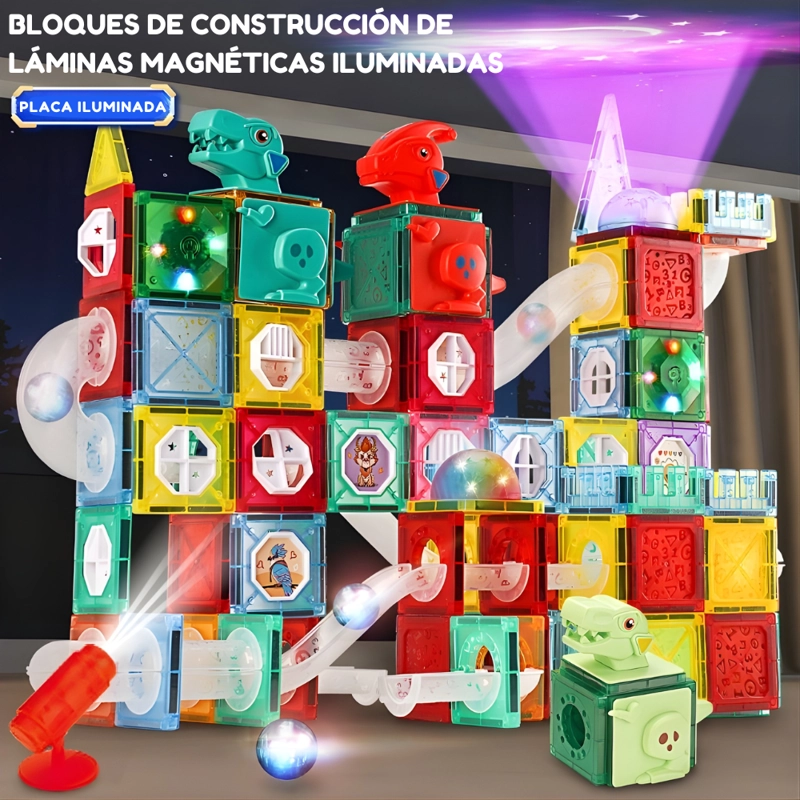 JUEGO DE BLOQUES MAGNE TICOS LUCES Y TOBOGANES – 220 PIEZAS - 2