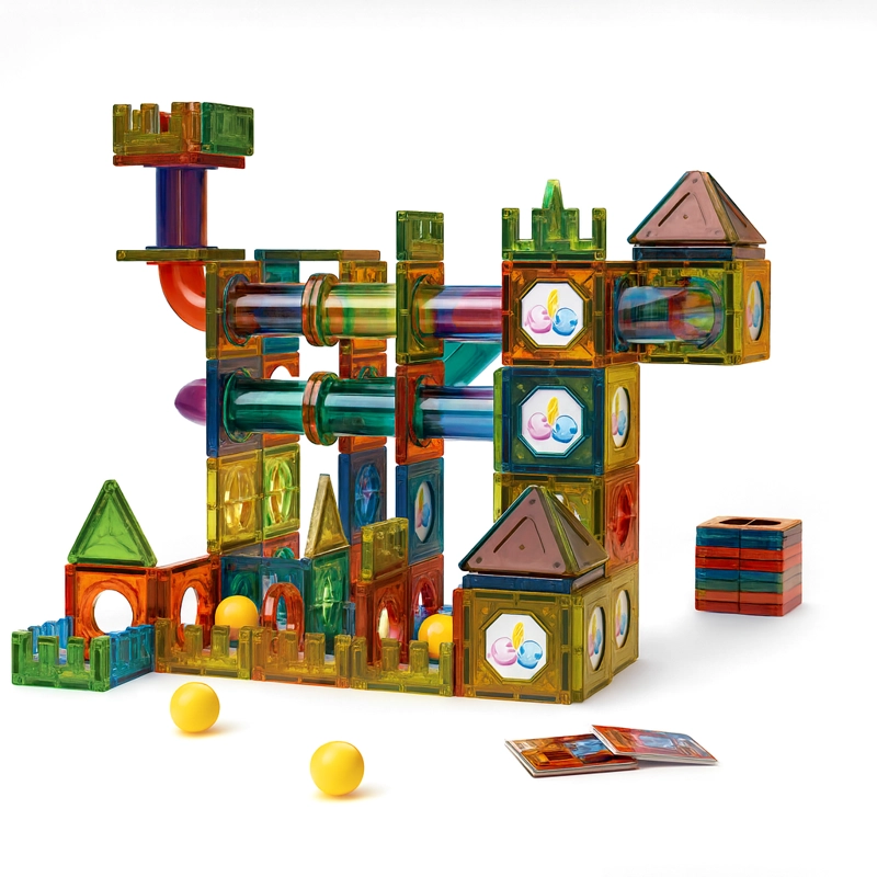 JUEGO DE BLOQUES MAGNE TICOS CON TOBOGANES – 200 PIEZAS - 1