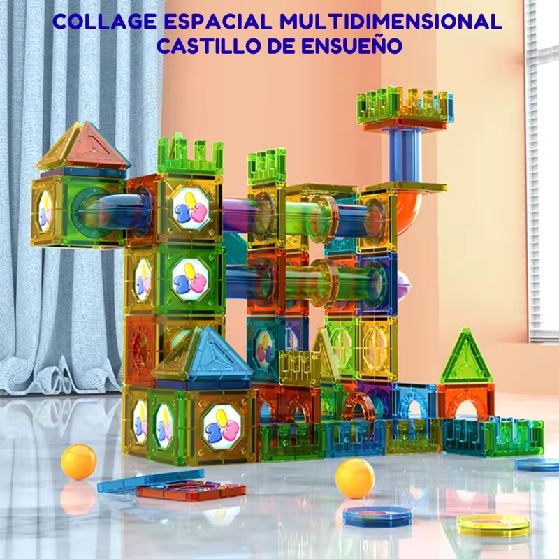 JUEGO DE BLOQUES MAGNE TICOS CON TOBOGANES – 200 PIEZAS - 2