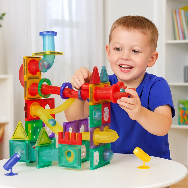 JUEGO DE BLOQUES MAGNE TICOS CON LUCES – 120 PIEZAS - 7