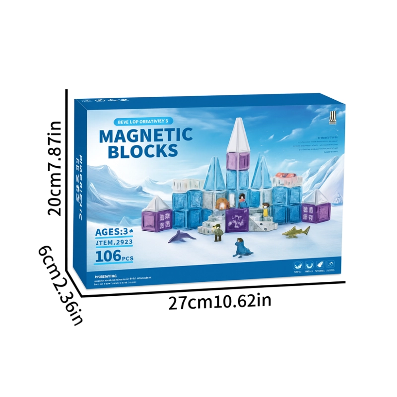 SET DE BLOQUES CASTILLO MAGNE TICOS STEM – 106 PIEZAS - 7