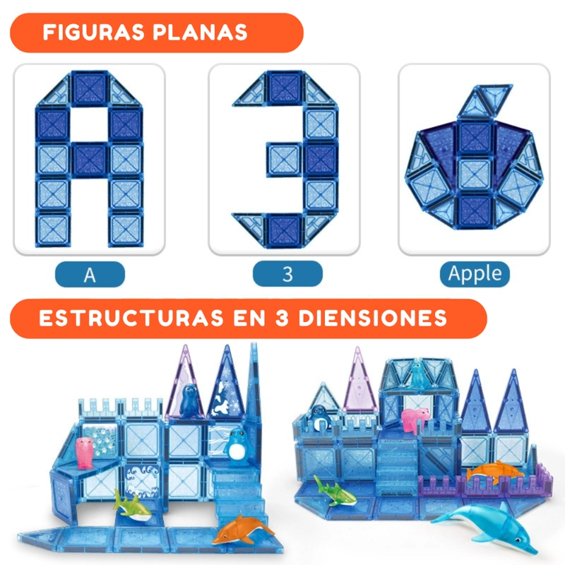 SET DE BLOQUES CASTILLO MAGNE TICOS STEM – 71 PIEZAS - 3