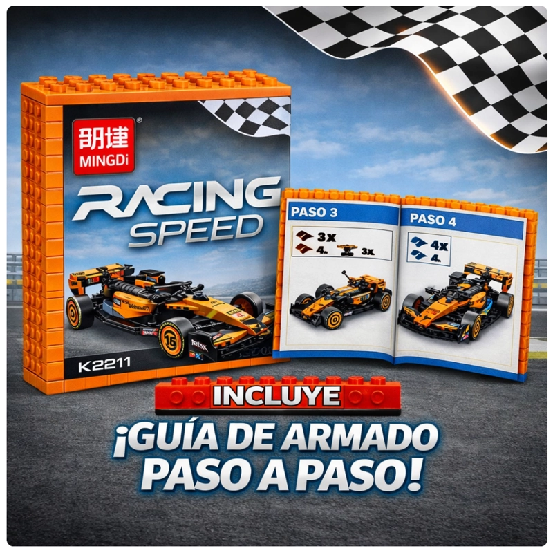AUTO DE CARRERAS PARA ARMAR 330 PIEZAS JUGUETE STEM - 4