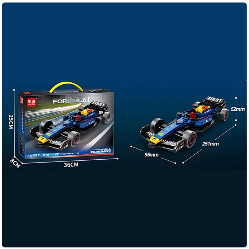 AUTO DE CARRERAS PARA ARMAR 312 PIEZAS FORMULA RACING JUGUETE STEM - 7