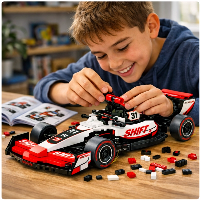 AUTO DE CARRERAS PARA ARMAR 323 PIEZAS FORMULA RACING JUGUETE STEM - 5