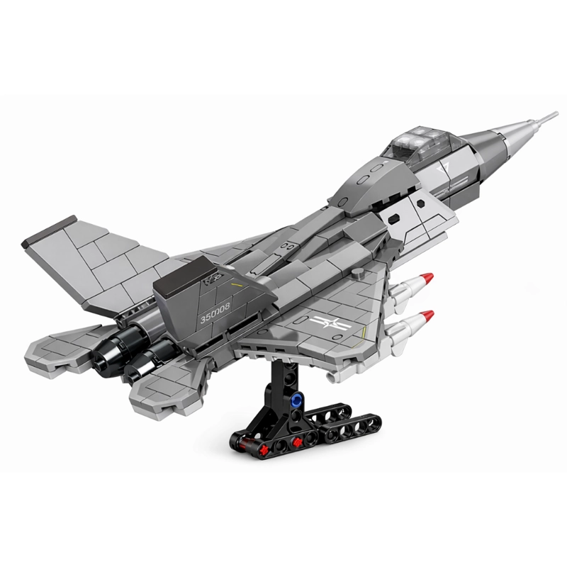 AVION DE COMBATE ARMABLE 317 PIEZAS J-35 WARPLANE K2057 STEM - 2
