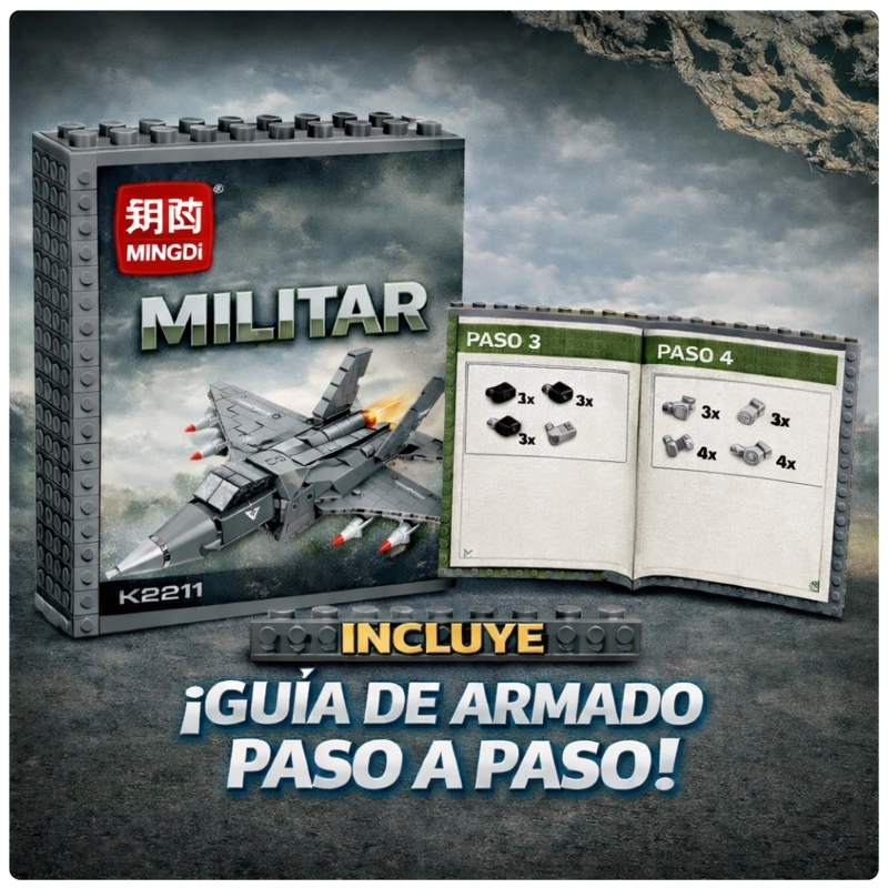 AVION DE COMBATE ARMABLE 317 PIEZAS J-35 WARPLANE K2057 STEM - 4