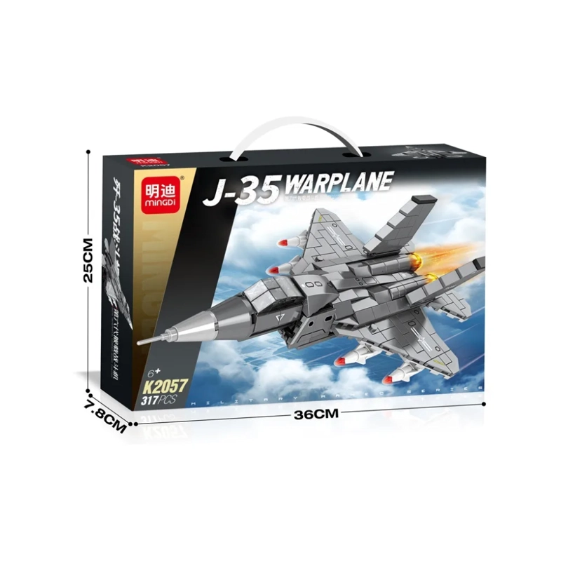 AVION DE COMBATE ARMABLE 317 PIEZAS J-35 WARPLANE K2057 STEM - 7