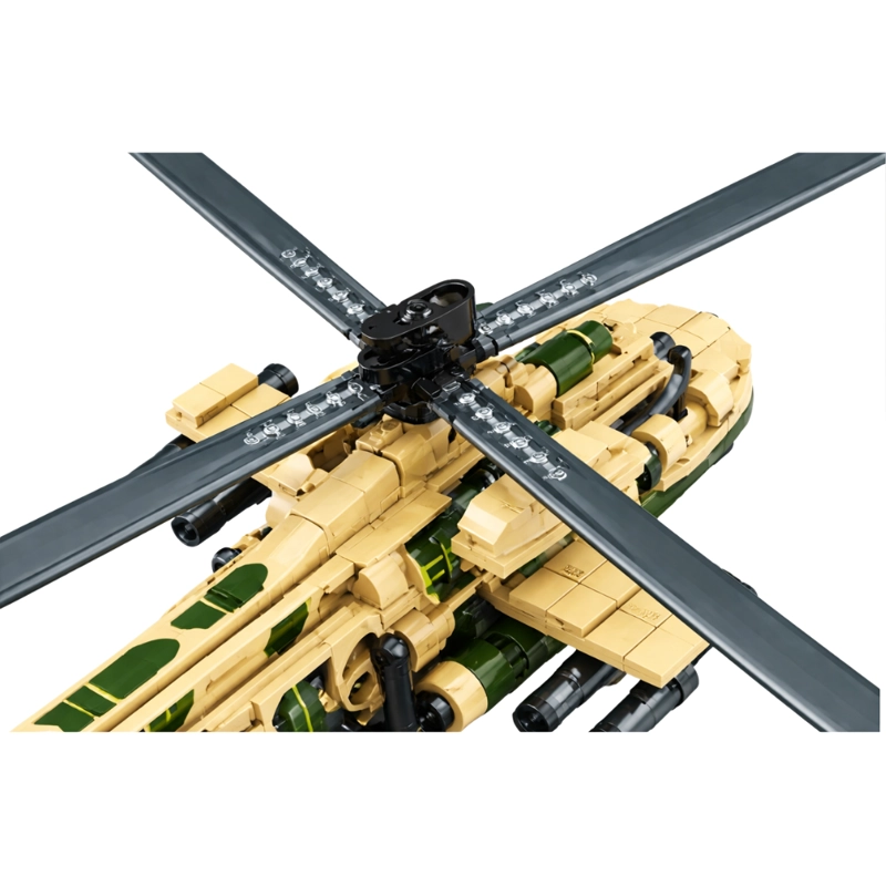HELICOPTERO MILITAR ARMABLE 313 PIEZAS MI-8 ARMABLE - 4