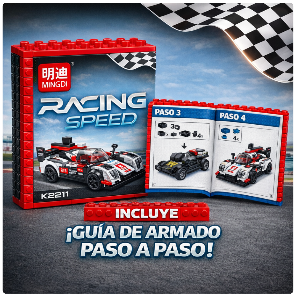 AUTO DE CARRERAS PARA ARMAR 283 PIEZAS JUGUETE STEM - 6