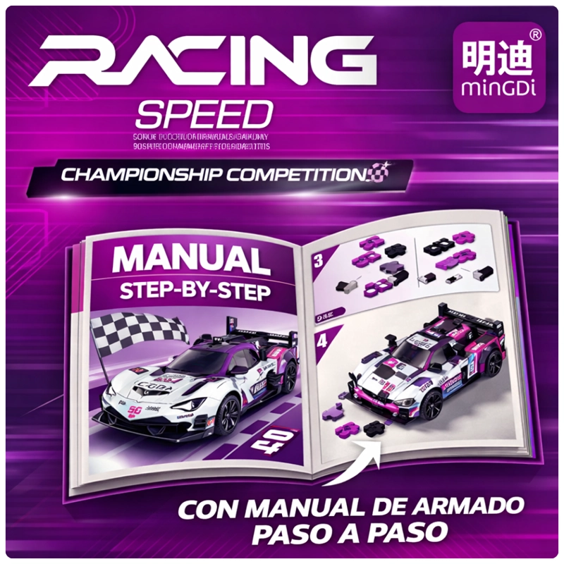 AUTO DEPORTIVO PARA ARMAR 276 PIEZAS JUGUETE DE CONSTRUCCION STEM - 4
