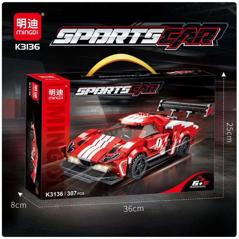 AUTO DEPORTIVO PARA ARMAR 307 PIEZAS JUGUETE DE CONSTRUCCION STEM - 6