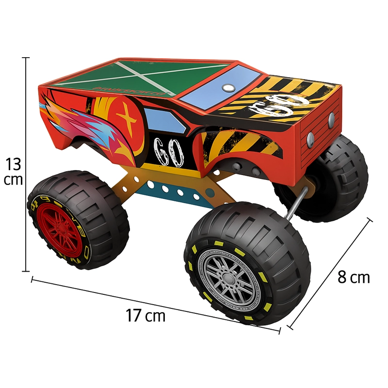 MONSTER TRUCK METALICO PERSONALIZABLE 128 PIEZAS - 4