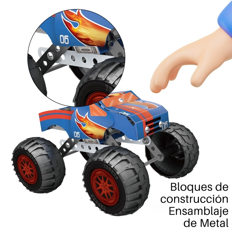CAMION MONSTER TRUCK METALICO PERSONALIZABLE 149 PIEZAS - 2