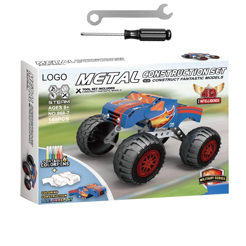CAMION MONSTER TRUCK METALICO PERSONALIZABLE 149 PIEZAS - 5