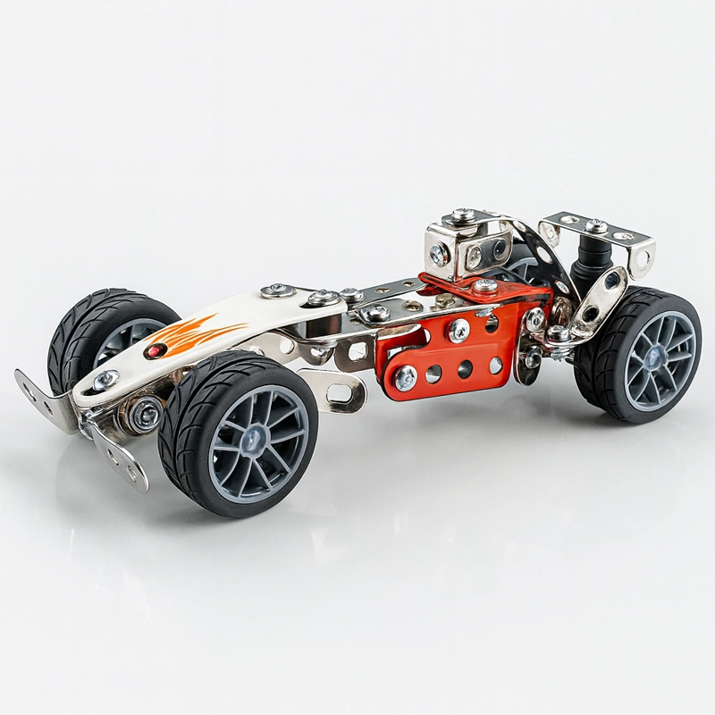 AUTO DE CARRERAS METALICO ARMABLE 105 PIEZAS - 1