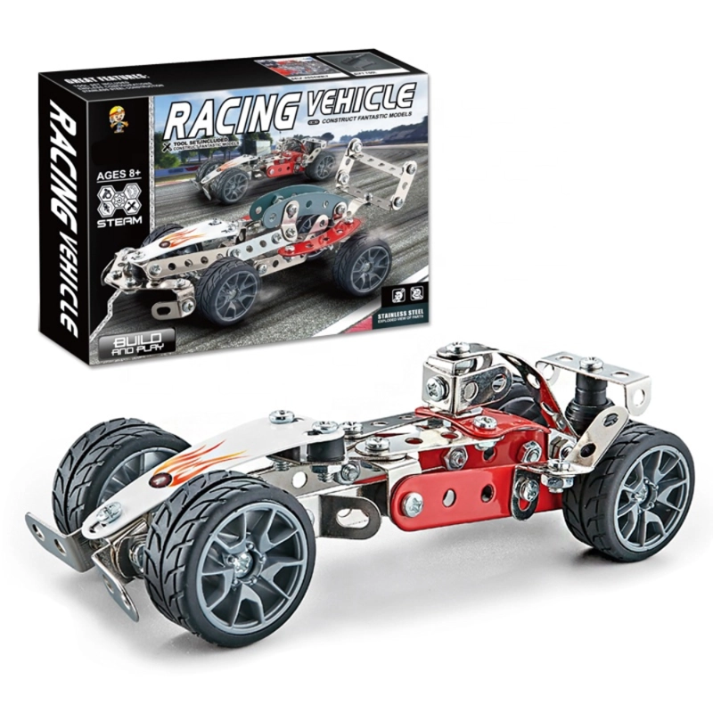 AUTO DE CARRERAS METALICO ARMABLE 105 PIEZAS - 3