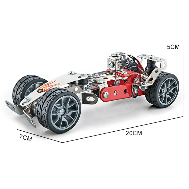 AUTO DE CARRERAS METALICO ARMABLE 105 PIEZAS - 4