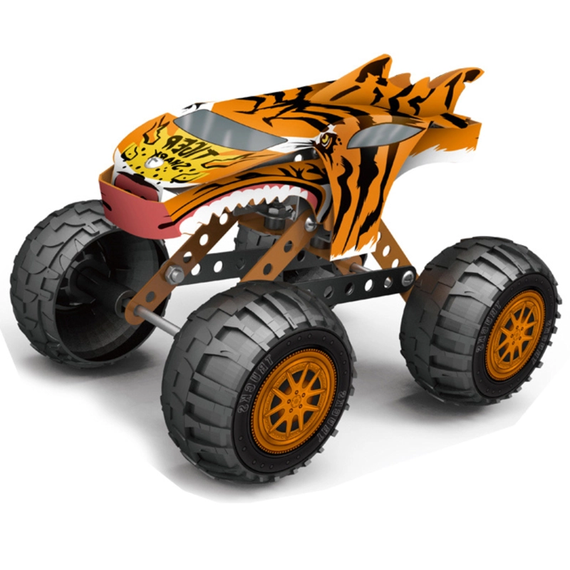 MONSTER TRUCK TIGRE METALICO PERSONALIZABLE 104 PIEZAS - 1
