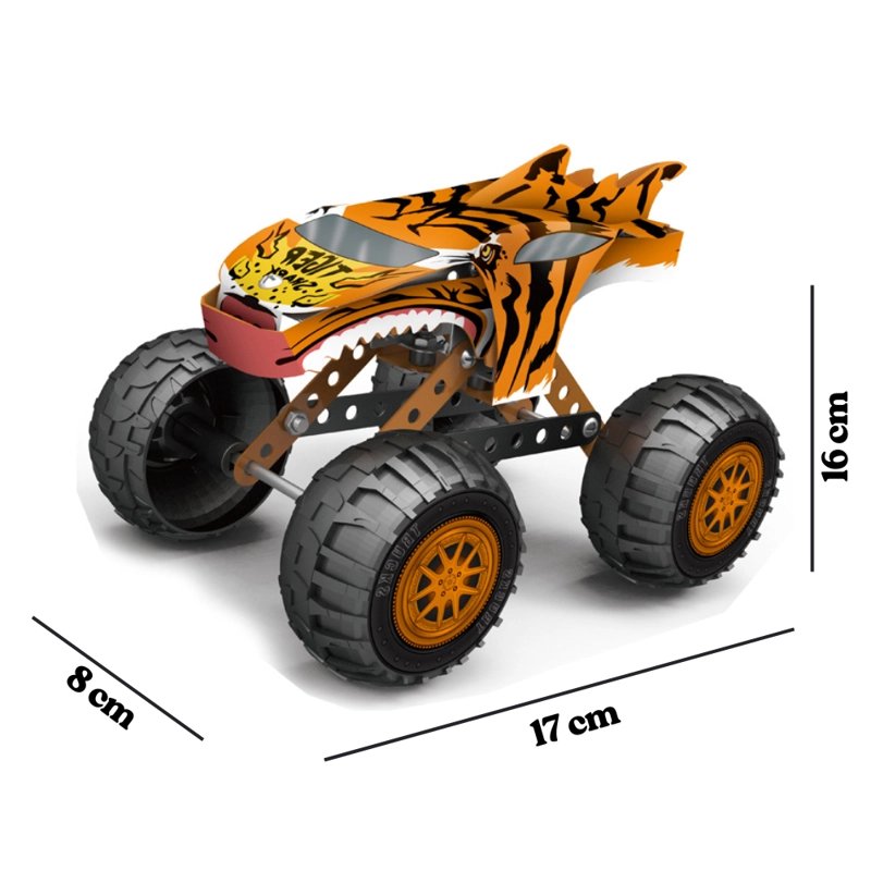 MONSTER TRUCK TIGRE METALICO PERSONALIZABLE 104 PIEZAS - 4