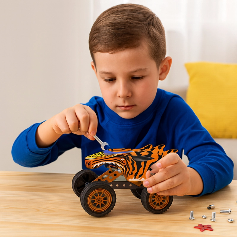 MONSTER TRUCK TIGRE METALICO PERSONALIZABLE 104 PIEZAS - 7