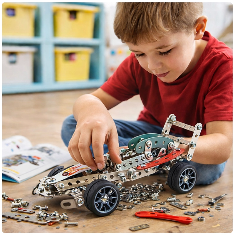 MEKANO AUTO DE CARRERA METAL – 146 PIEZAS - 6